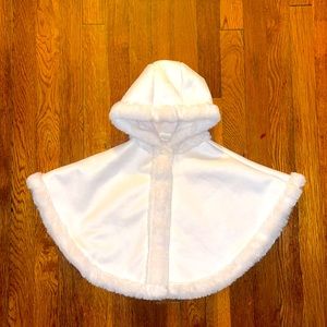 Precious moments off white Baby 12M cape.